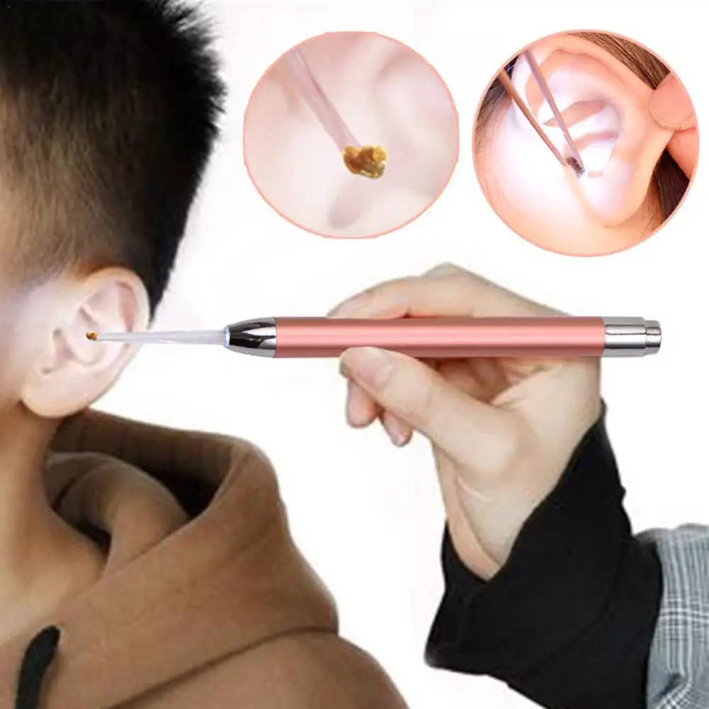 Светящаяся Ушная ложка для сбора ушей артефакт ушных восков Пинцет с зажимом