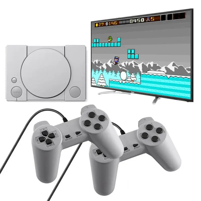 Классическая 8 битная домашняя игровая мини консоль PS1 для двух игроков в стиле