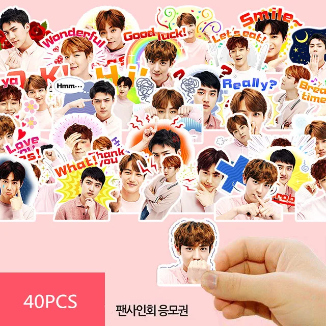 

EXO Character star expression pretty boys Scrapbooking Stickers Decorative Sticker DIY Photo Albums