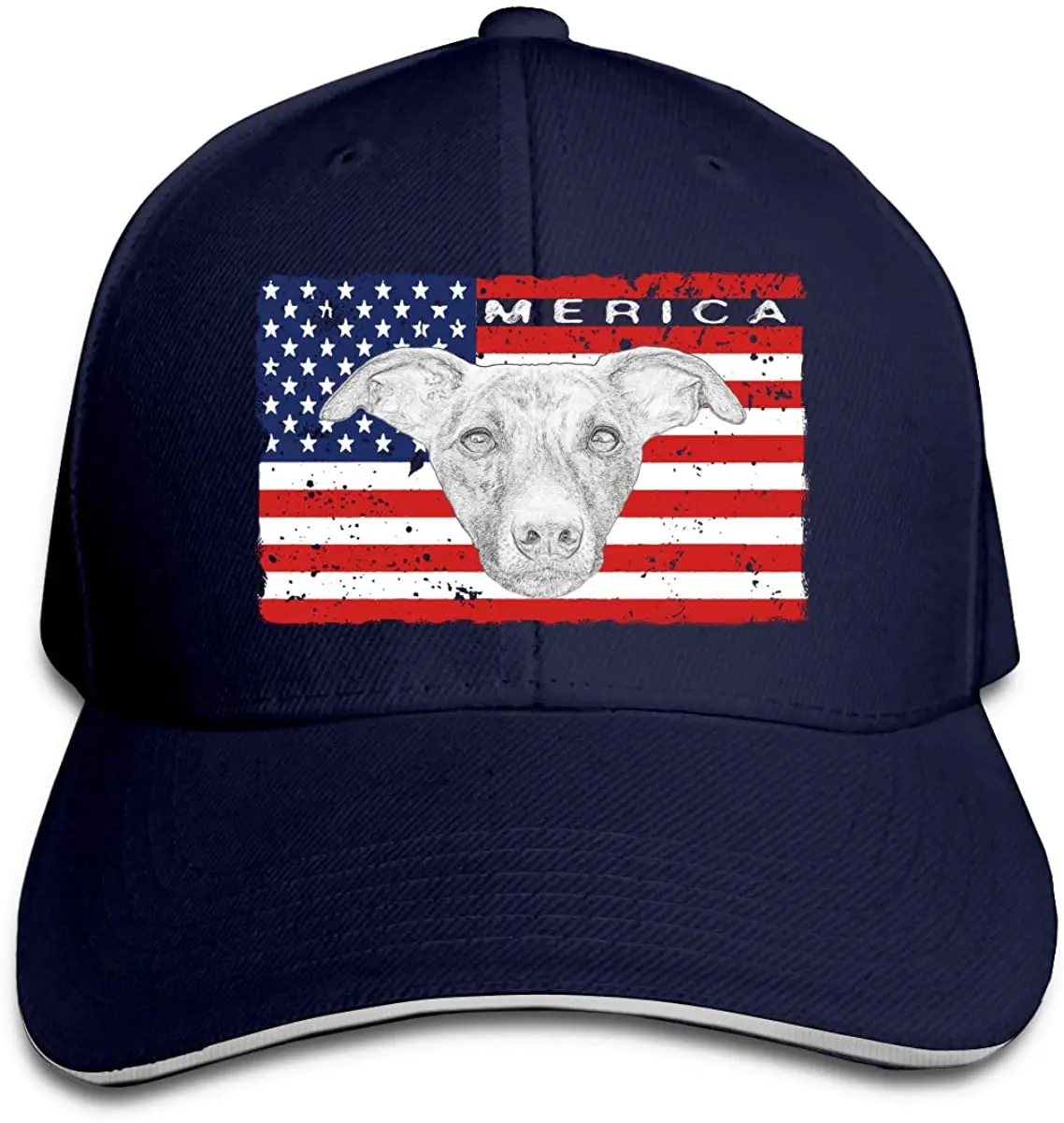

Patriotic Whippet Dog USA Flag Unisex Hats Trucker Hats Dad Baseball Hats Driver Cap