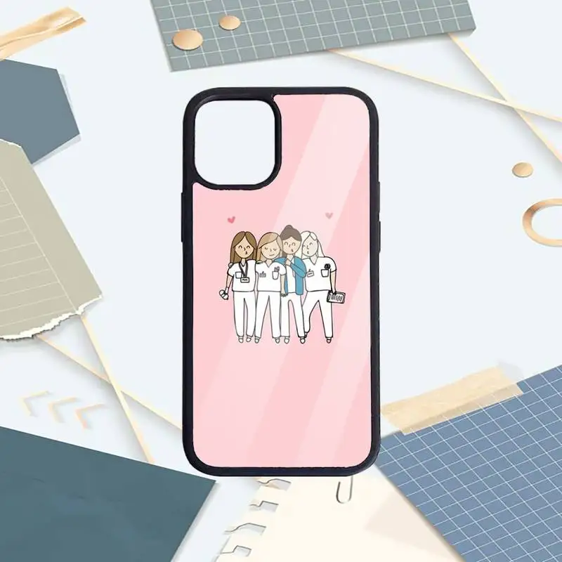 

Cartoon Medicine Doctor Nurse Phone Case PC For iPhone 11 12 pro XS MAX 8 7 6 6S Plus X 5S SE 2020 XR