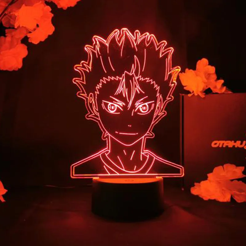 

Аниме Haikyuu nissinoya Yuu детский светодиодный ночник для детей, декор для спальни, ночной Светильник Rgb, цветной настольный 3d светильник, манга, под...