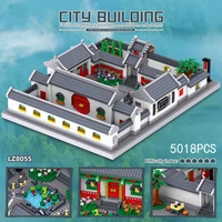 classical house nanobricks chinese traditional architecture micro daimond block quadrangle building bricks toy collection