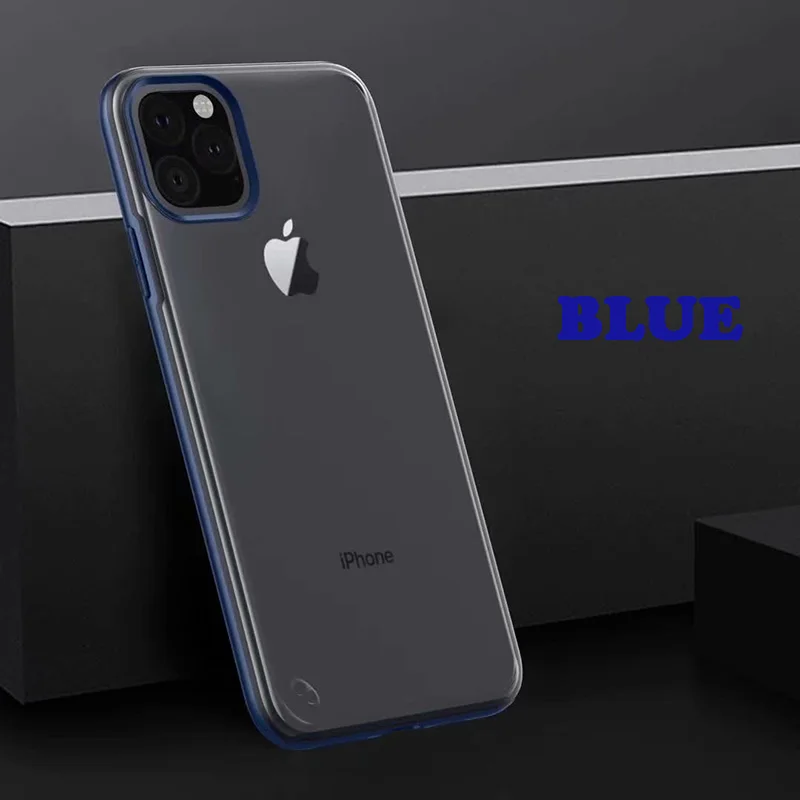 Для iPhone 11 Pro Max чехол с акриловой матовой задней оболочкой + роскошная силиконовая