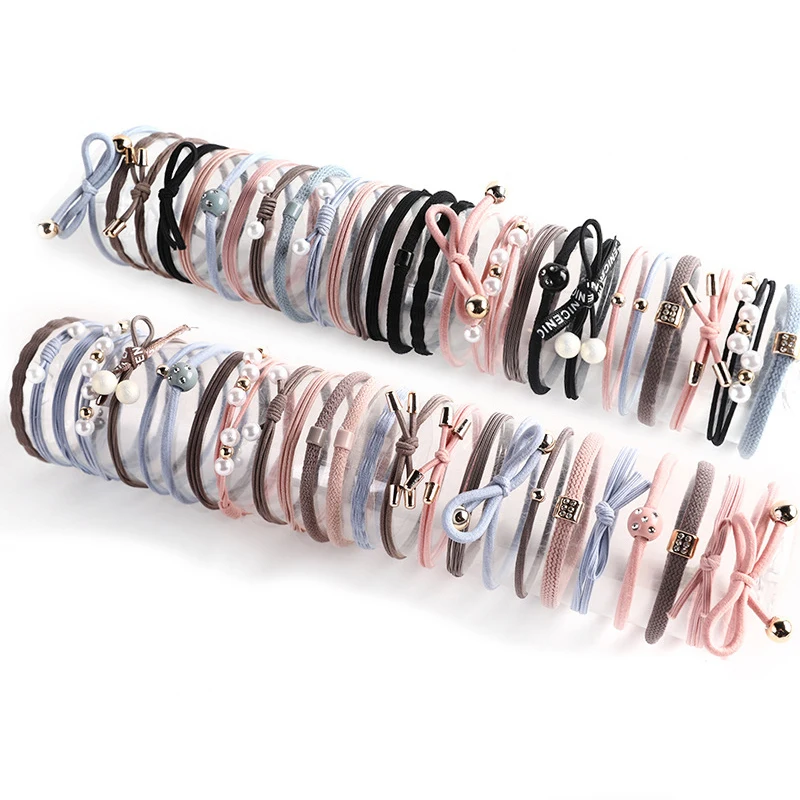 25/12 шт/комплект для женщин волос веревки модная разноцветная Резиновая лента с