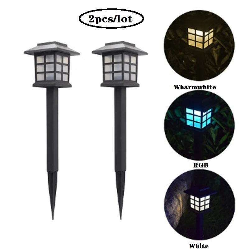 2 шт./лот Новинка Солнечная энергия садовая лампа дворцовый фонарь наружная IP55 6V