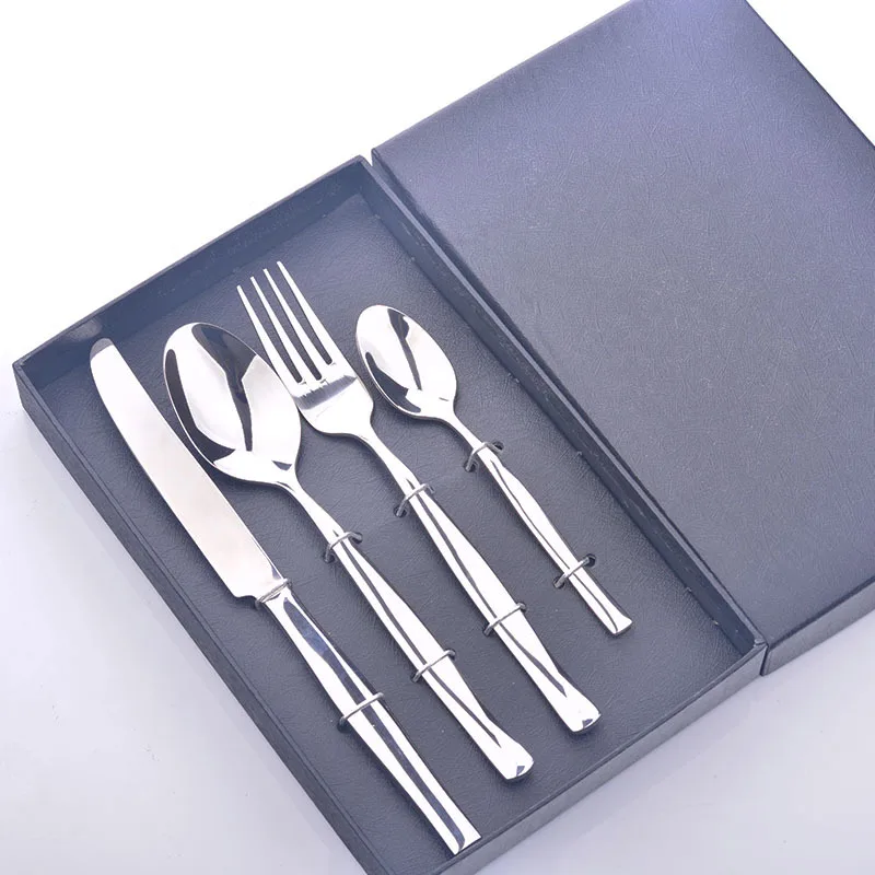

Dinnerware Set 24 Pieces Cutlery Set Stainless Steel Western Tableware Classic Dinner Set Knife Fork Restaurant Dining