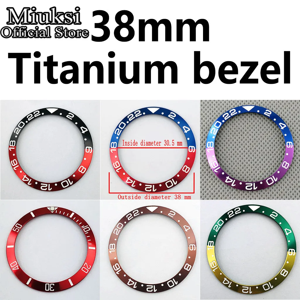

Miuksi high quality 38mm titanium bezel insert fit 40mm watch case