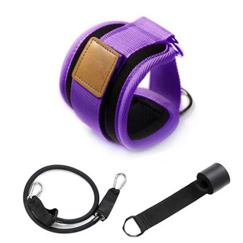 

Pull Rope Ankle Strap Door Anchor Fittings Elastic Band With Foot Ring Leggings buckle Butt Lift Exercise Ankle Strap Sets