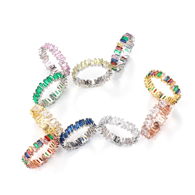 Женское свадебное кольцо Kinel обручальное в стиле панк из Дубая с кубическим