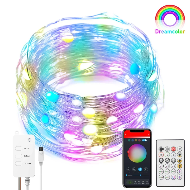 

Remote Scene Practical Tuya Wifi Fairy Light Tuya Wifi Ip65 Waterproof Work With Alexa Google Home Manual Control Music Rhythm