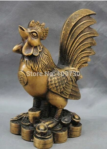 Бесплатная доставка &lt&lt&lt 9 &quotКитайская Фотографическая Бронзовая статуя петуха