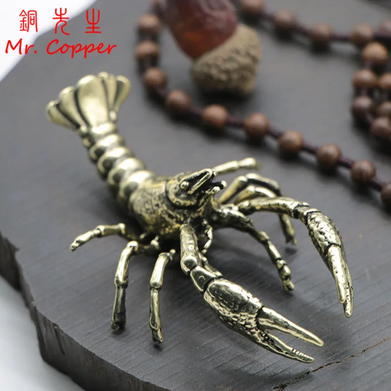 Натуральные медные искусственные животные Омары миниатюрные фигурки винтажное