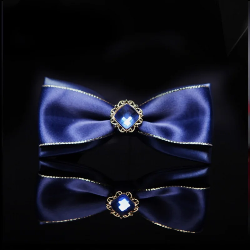 

2020 Top Quality Tie Men's Noble Diamond Designers Brand Butterfly Bowties Shiny Romantic Wedding Groom Bow Tie for Men Gift Box