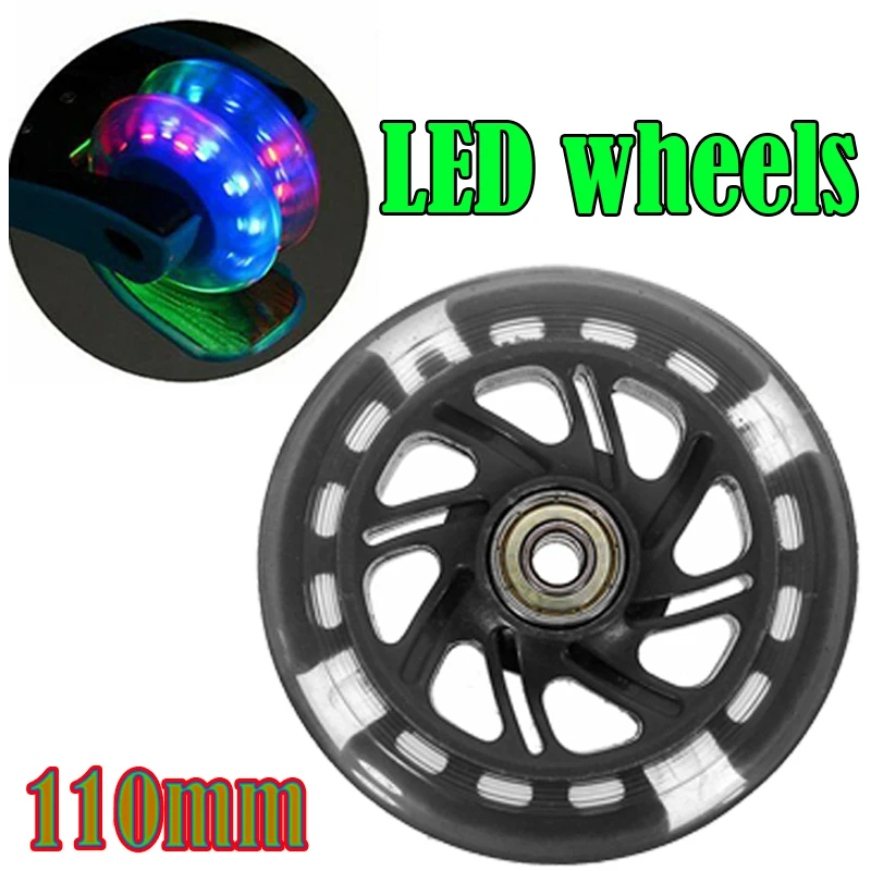 4 цвета 110 колесо для скутера светодиодный светильник вспышки колеса с 2
