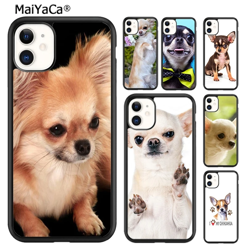 MaiYaCa чехол для телефона с животными чихуахуа цветком iPhone SE 6s 7 8 plus X XR XS 11 12 pro max Samsung
