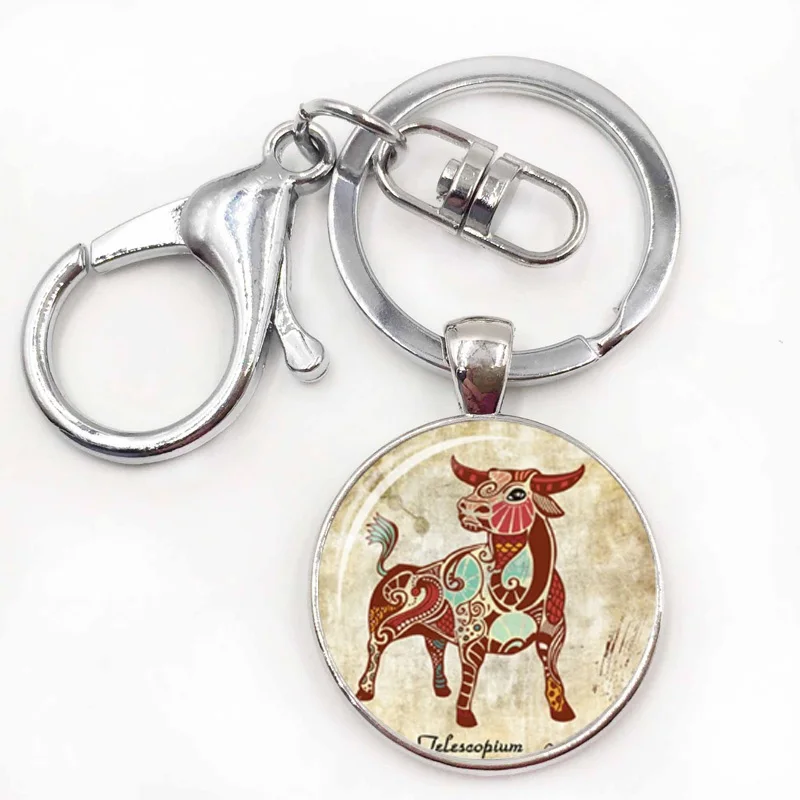 Подарок на день рождения 12 Знак зодиака стеклянные купольные украшения брелок