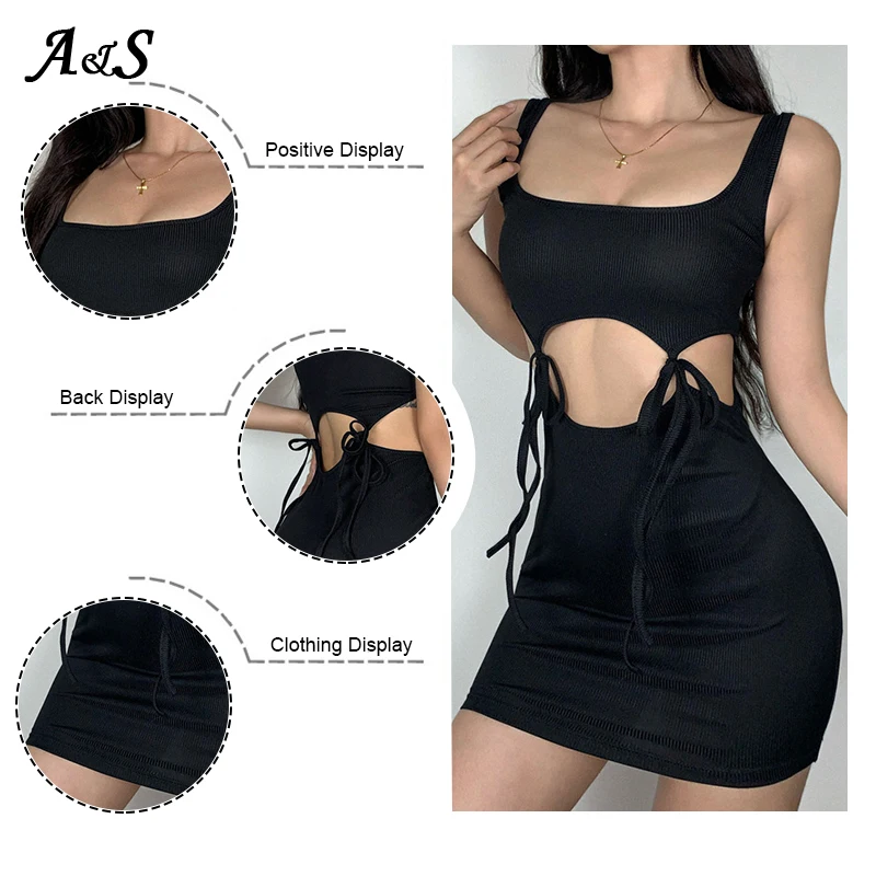 

Anbenser Two Piece Set Women Hollow Out Crop Top Sexy High Waist Elastic Skinny Mini Skirt Fashion Solid Color Outfit Female