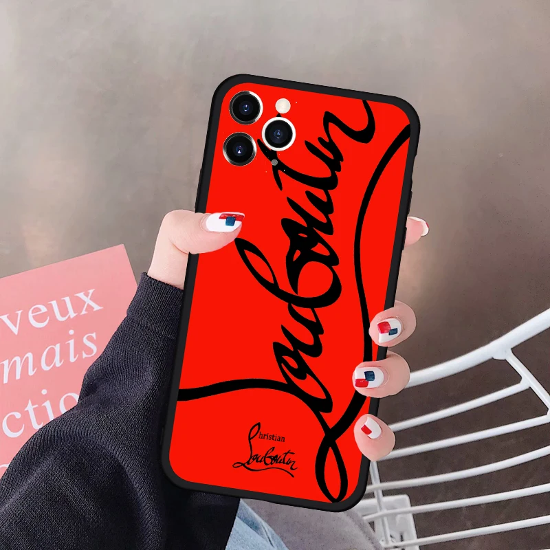 

Luxury Brand CL Red Phone Case for iPhone 12 Pro Max 11 XS XR XS MAX X SE20 7 8 6Plus Fashion Sport Trend Hard Matte Cover Shell