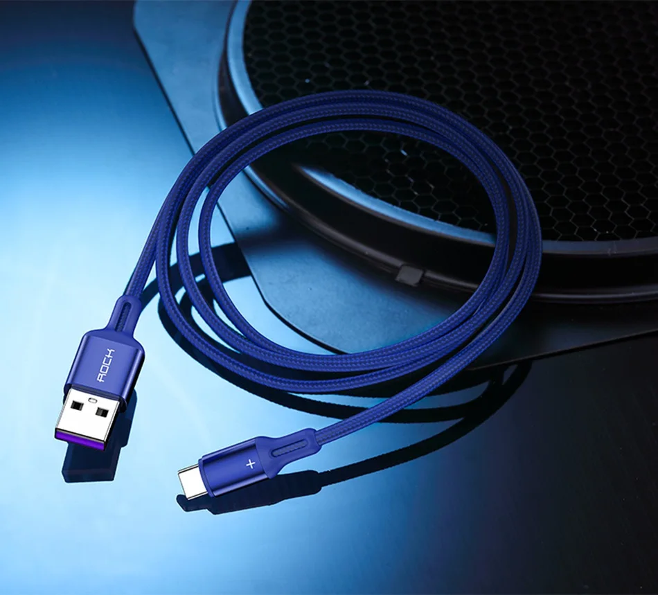 ROCK 2 м 5 м USB C кабель 5A Supercharge type C кабель для huawei p20 lite Быстрая зарядка кабель для samsung S9 8 Note