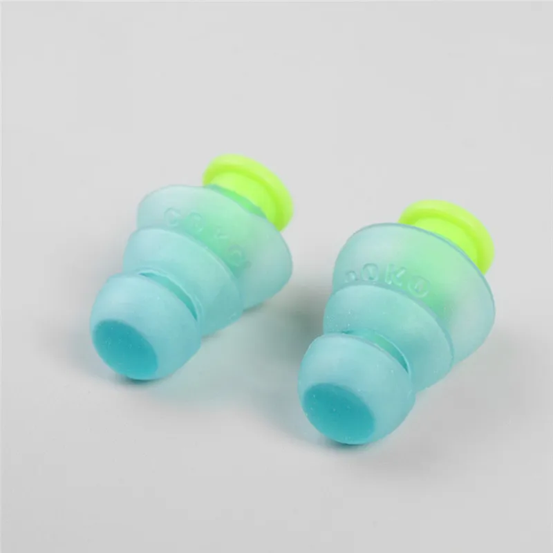 

1 Pair Reusable Silicone Noise Cancelling Earplugs Hearing Protection Sports Ear plugs For Concerts Sleep Swimming Accessories