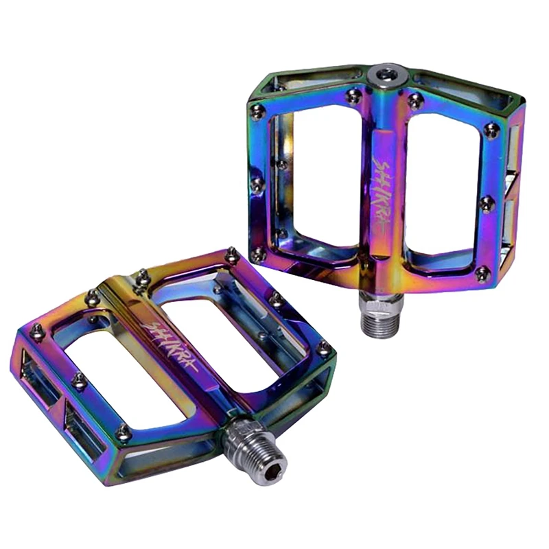 

Hot AD-SHIKRA Bicycle Pedals Ultralight Aluminum Alloy Hollow Anti-Skid Bearing Mountain Bike Accessories Foot Pedals