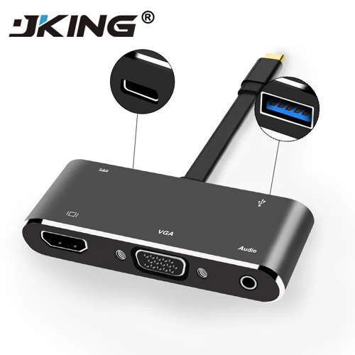 Black Станция dex usb type C HUB аудио с 4K HDMI VGA USB 3,0 для Samsung Galaxy S8 S8 Plus Note 8 huawei P20 mate 10 MacBook Pro - Цвет: Black