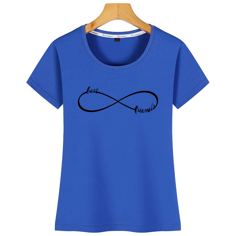 Топы футболка для женщин бесконечность лучшие друзья символ петля 8 подходит