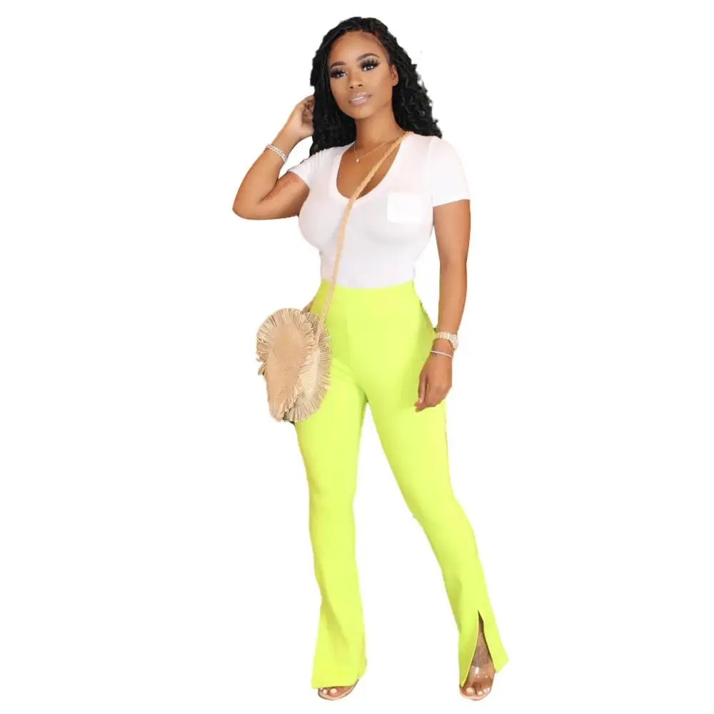 Женские летние брюки оранжевые Леггинсы с высокой талией для фитнеса открытой