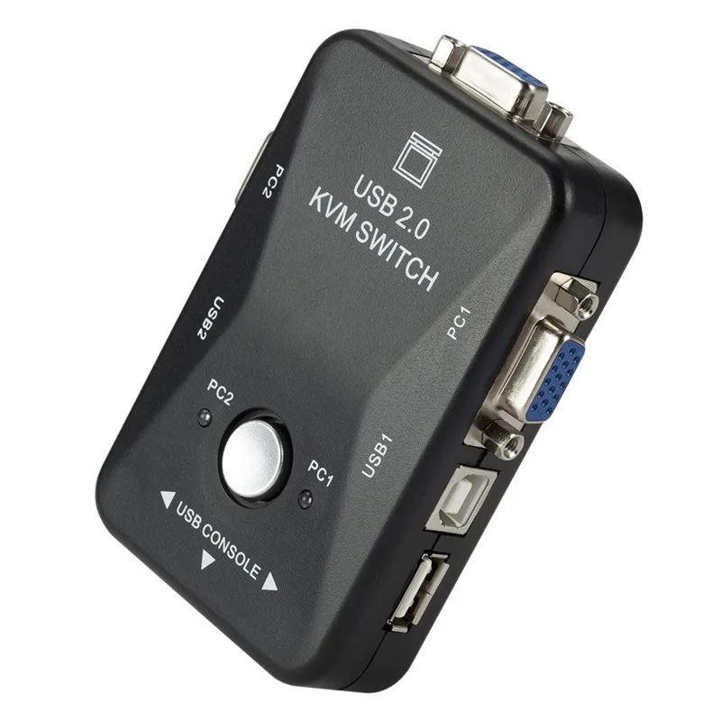 USB KVM-переключатель 2 порта VGA переключатель SVGA Box 0 KVM-мышь клавиатуры 1920*1440