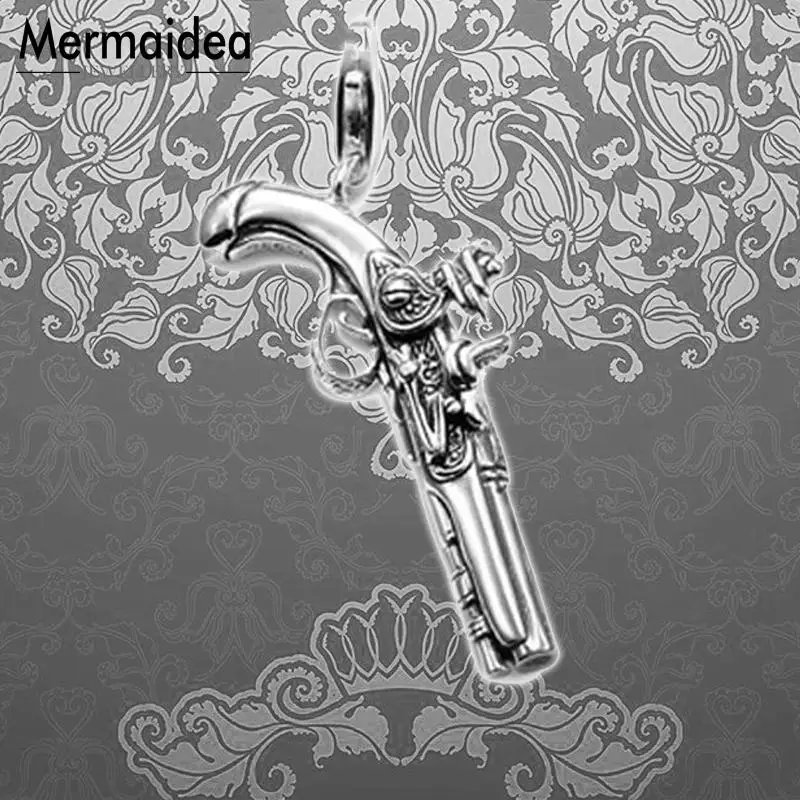 Подвеска с пистолетным пистолетом и ювелирное изделие покрытием из серебра 2020