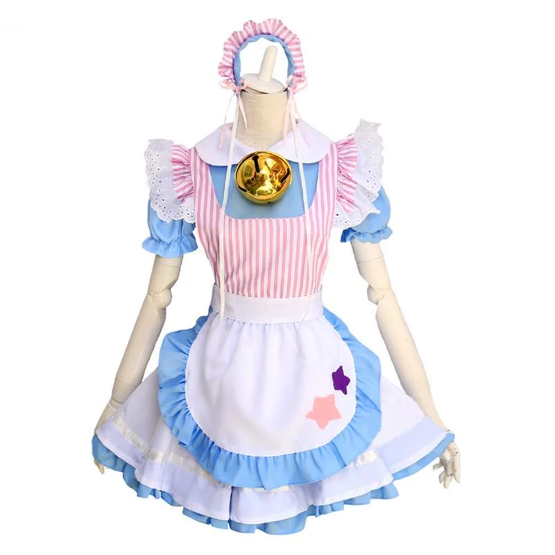 

Blue Lolita Maid Dress Costumes Cosplay Cute Suit for Girls Woman Waitress Maid Party Stage Costumes