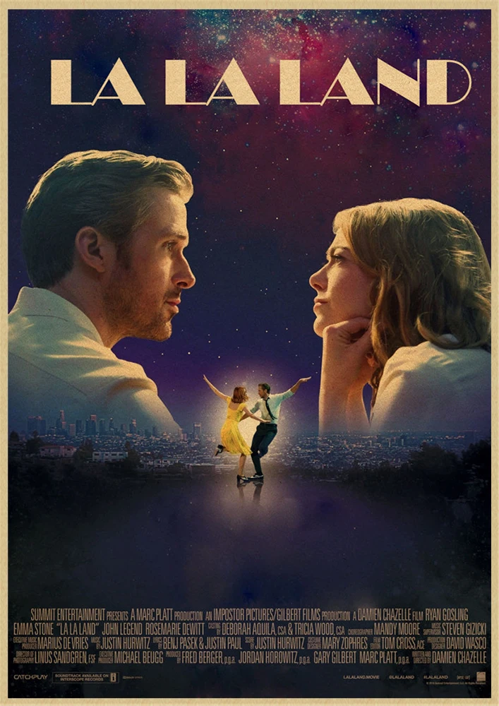 LA LAND ретро постер из крафтовой бумаги Ретро художественные изделия для стен