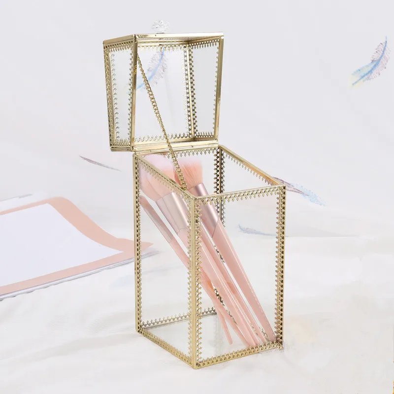 Шестигранный ящик для хранения кистей макияжа косметическое ведро женщин