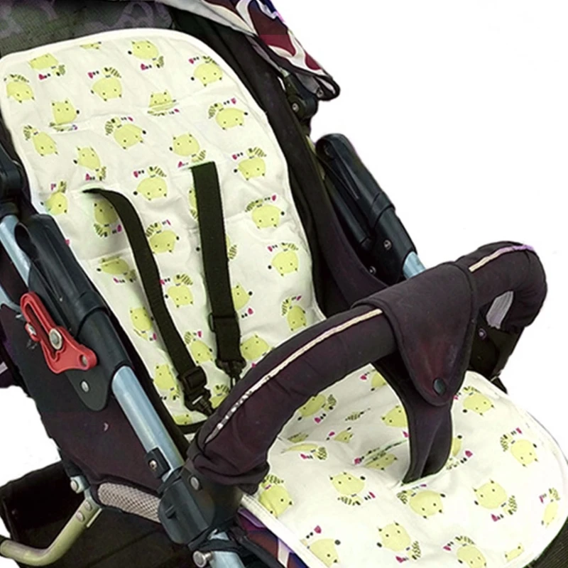 

Kids Highchair Stroller Seat Cushion Pad Protective Straps and Buckle Holes Breathable Chair Pad 40JC