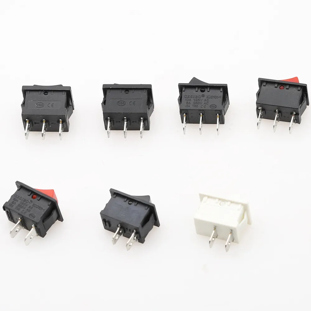 5/10 шт. 2 Pin позиционный Выключатель вкл/выкл SPST Панель крепление кулисный