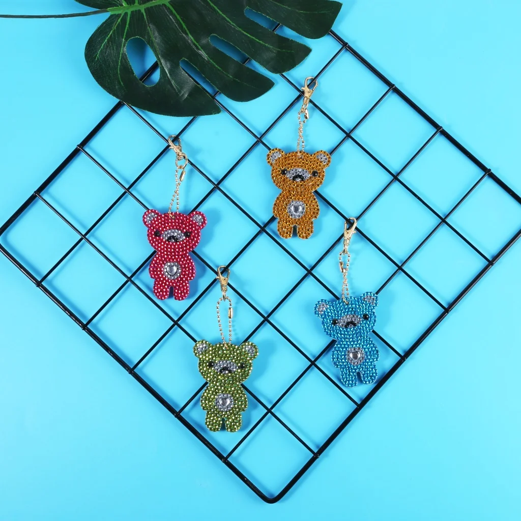 4 шт. брелок милый медведь особой формы подвеска сделай сам кирпич камень