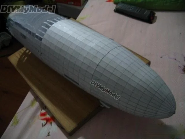 DIYMyModeI Hindenburg airship DIY, KIT de modelo de papel artesanal, rompecabezas de juguete hecho a mano, regalo, accesorios de pel&iacute;culas-0