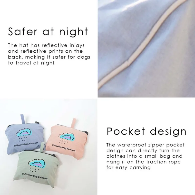 Новый портативный плащ с капюшоном для домашних животных однотонный из