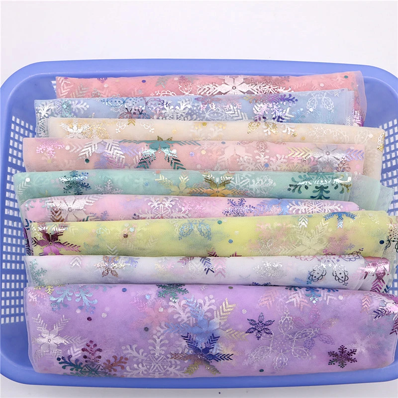 Цветные градиентные тюлевые ткани 100x150 см для рукоделия украшение волос ручной