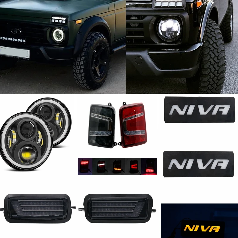 Для Lada Niva 4X4 1995 светодиодный задние фонари для 4x4 с Габаритные огни стоп сигнал LADA