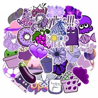 103050pcs purple small fresh cartoon cute sticker luggage notebook personality graffiti decoration toy wholesale