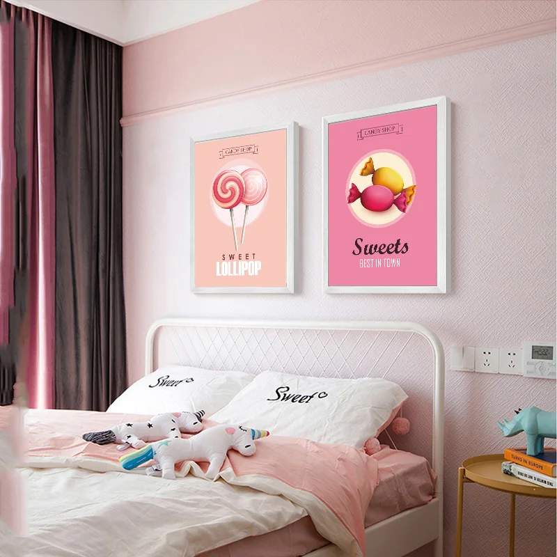 Акварельная еда торт конфеты леденец Цитата постеры печать в скандинавском