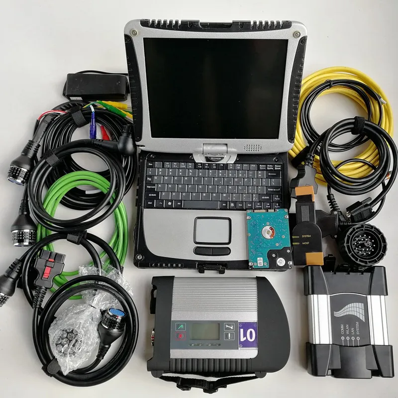2in1 used laptop cf19 4G harddisk auto diagnosis and programming tool MB Star C4 SD Connect Icom Next star | Автомобили и
