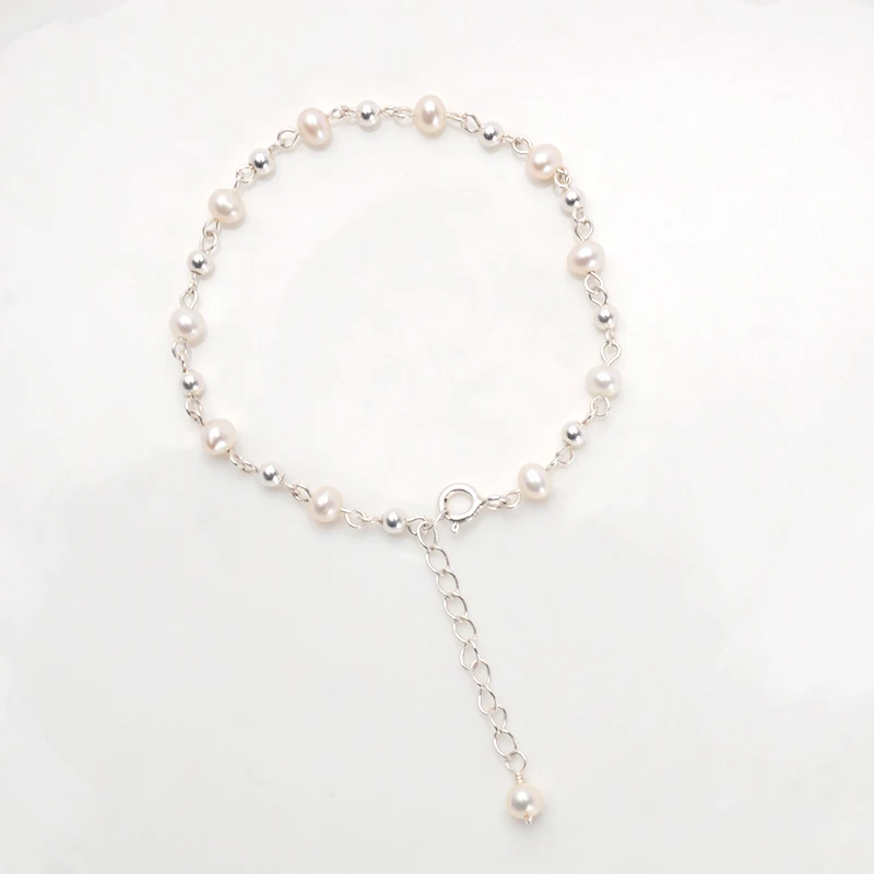 Женский браслет из натурального пресноводного жемчуга|Гибкие и жесткие