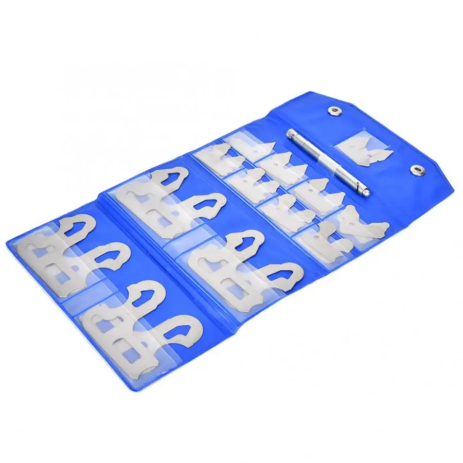Measuring Tools 17pcs Stainless Steel Radius Gauge Set Fractional 1/64-1/2 Inch With Holder Angle Ruler | Инструменты
