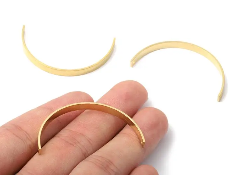 

Brass C Connectors - Raw Brass C Pendant and Necklace - 6PCS/LOT - 2 Holes - Connectors Findings - 44.3x4.16x1.43mm - PP2701