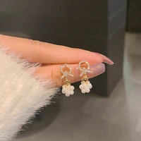 korean fashion gothic luxury pearl gold pendant earrings for women 2021 new jewelry elegant and cute party unusual girl earrings