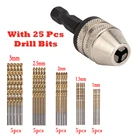 Бесключевой патрон для дрели GanWei, отвертка, ударный драйвер, адаптер для сверл, инструмент, быстросменный переходник с 25 шт. сверл