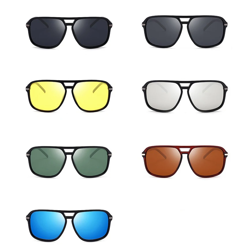 Zerosun поляризационные солнцезащитные очки мужские квадратные HD день ночь для